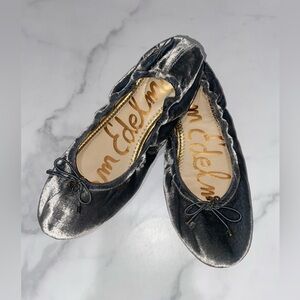 Sam Edelman Gray Velvet Ballet Flats – Women’s Size 6.5